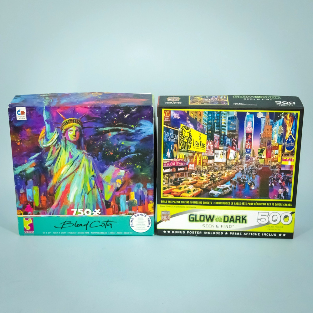 Blend Cota 750 Statue of Liberty Master Pieces 500 NYC Jigsaw Puzzles Set